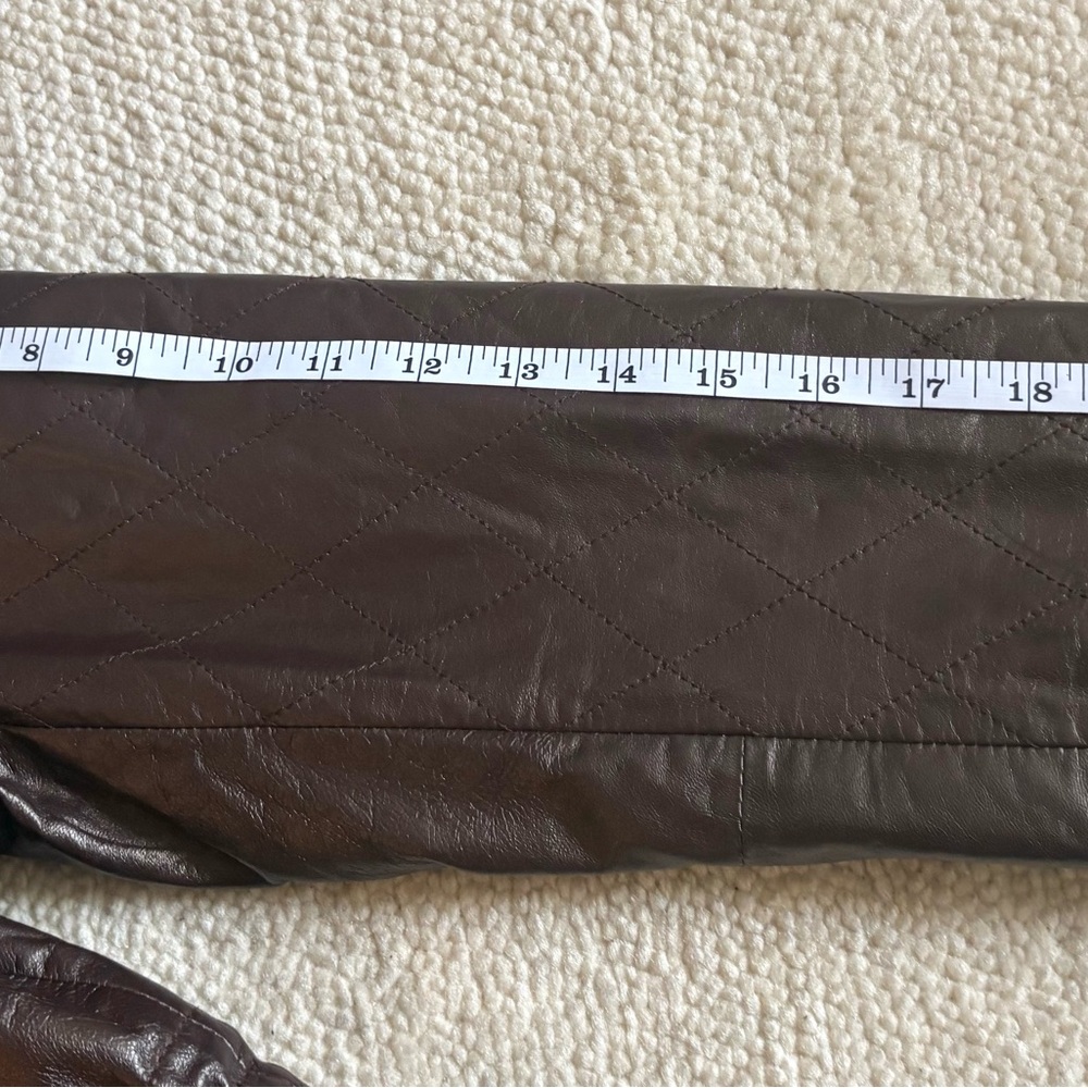 VOGUE VIRILE vintage Brown Leather Women's Jacket - Picture 13 of 14